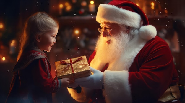 Momento Mágico Papai Noel Presente Presentes a Crianças Felizes