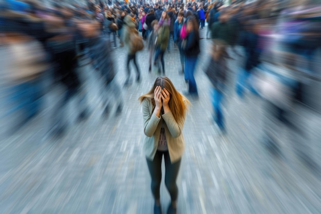 Un momento de quietud personal en medio de un entorno caótico de rápido movimiento