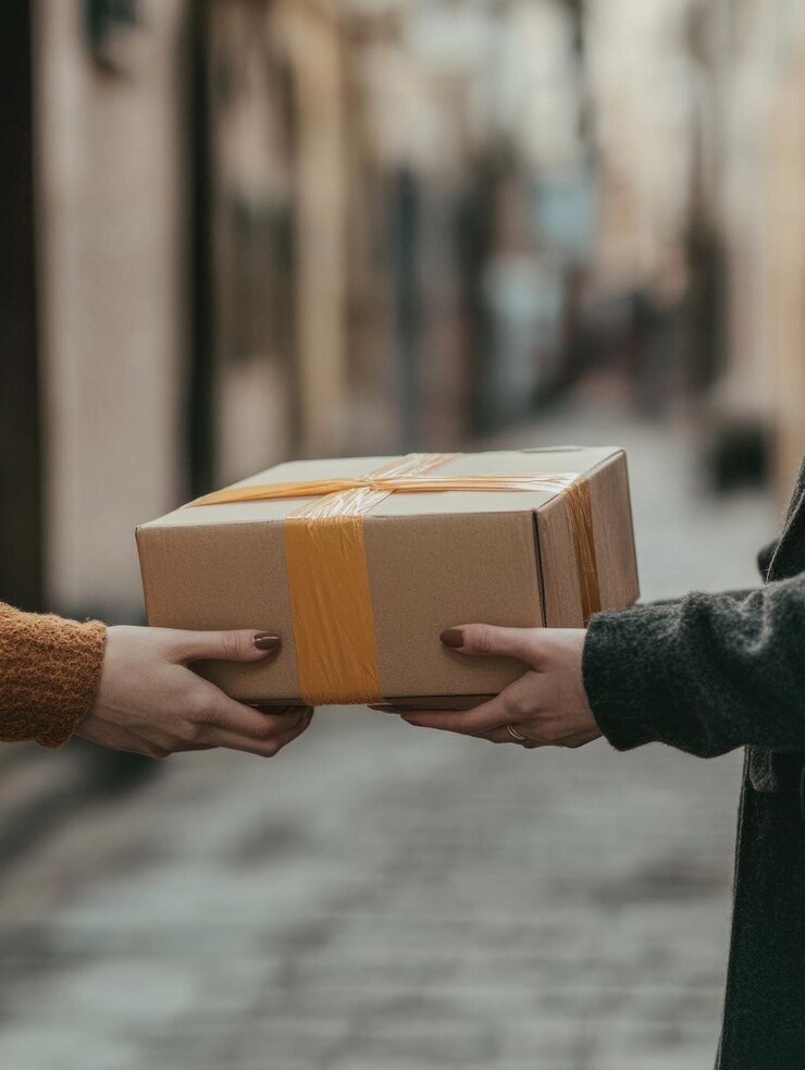 Momento de regalos en la calle