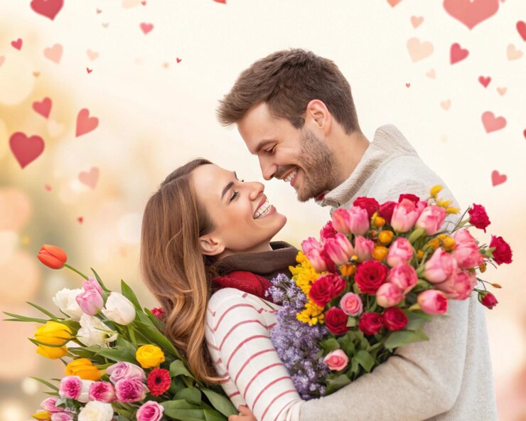 Momento romántico Ideal como tarjeta postal para la boda del Día de San Valentín o temas de historias de amor