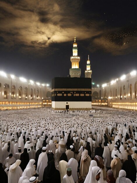 Un momento de unidad en la Kaaba generado por la IA