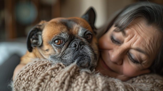 Momentos de afecto para el dueño de la mascota