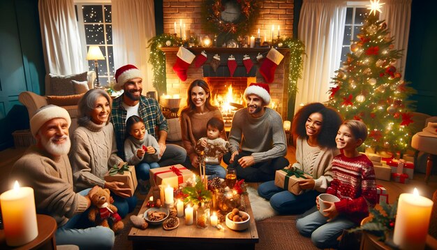 Momentos afetuosos em família no Boxing Day