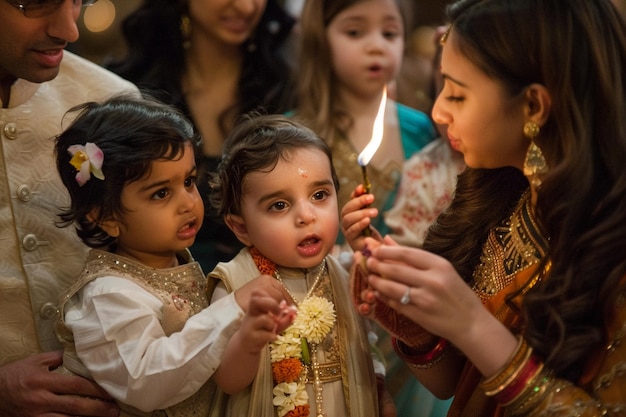 Momentos brillantes de la revería de Diwali