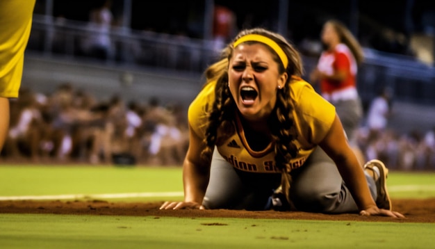 Momentos espetaculares do jogo de softball