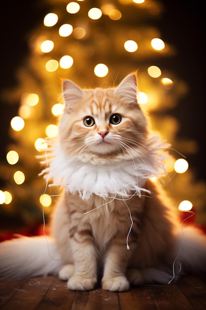 Momentos felices Gatos y árboles de Navidad