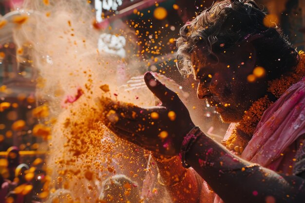 Momentos del festival de Holi