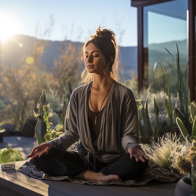 momentos de relajación y cuidado personal practicando yoga meditando o disfrutando de un día de spa