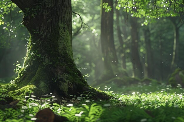 Momentos tranquilos de meditación en un bosque sereno