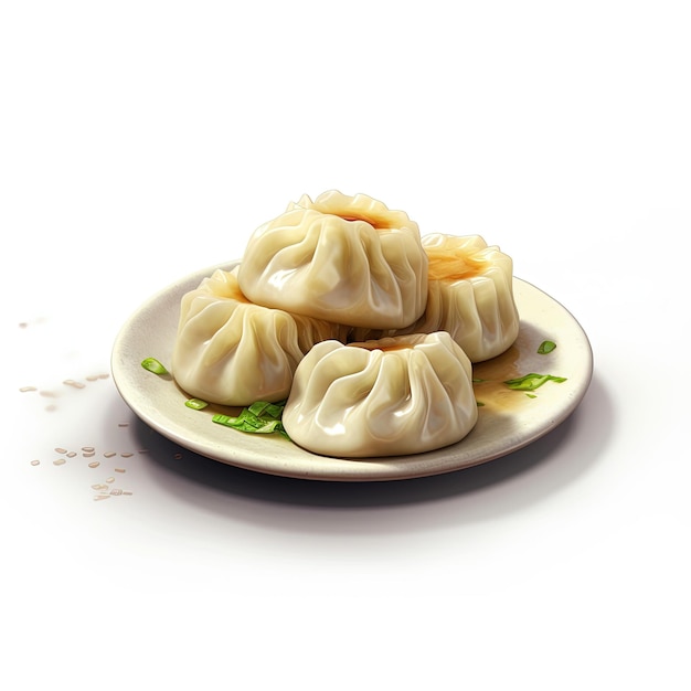 momos isolados em fundo branco