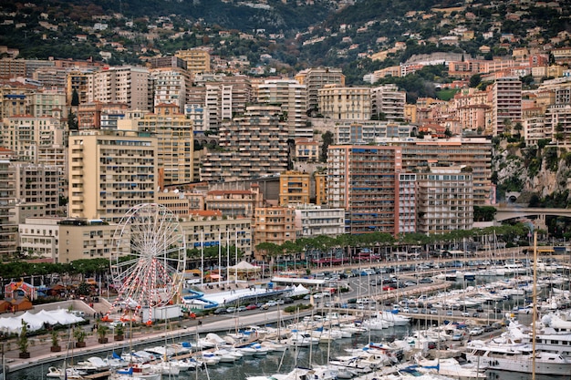 Monaco Hafen mit vielen Booten