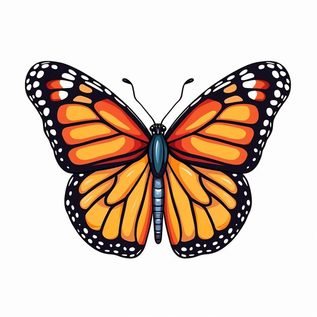 Foto monarch_butterfly_clipart_different_view_differnt_color