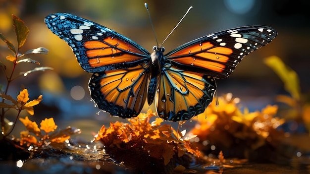 Monarchfalter Danaus plexippus Weißer Hintergrund