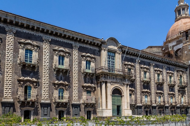 El monasterio benedictino de San Nicolás Arena Catania Sicilia Italia