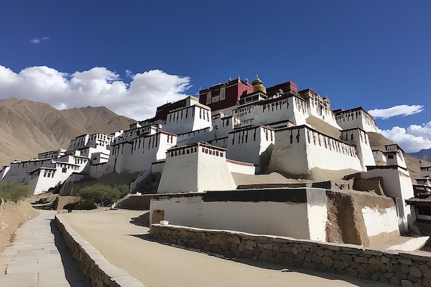 El monasterio de Thiksey Thiksey gompa leh Ladakh Jammu y Cachemira la India