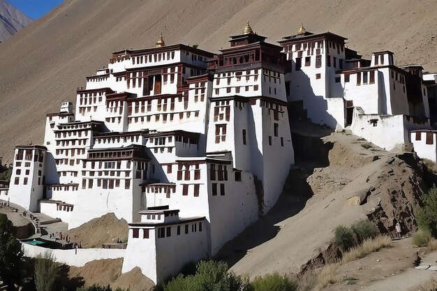 El monasterio de Thiksey Thiksey gompa leh Ladakh Jammu y Cachemira la India