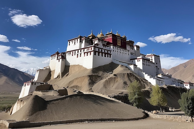 El monasterio de Thiksey Thiksey gompa leh Ladakh Jammu y Cachemira la India
