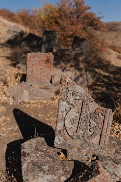 Monasterio de Tsakhat Kar en lápida de Ereván