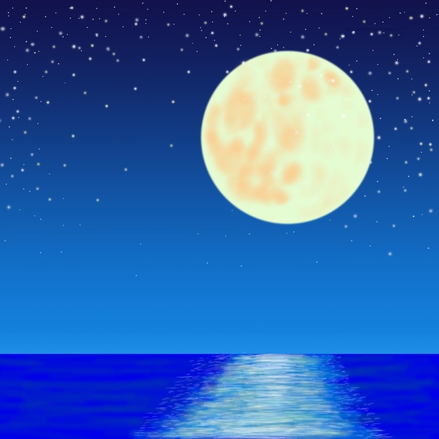 Mond auf dem Meer