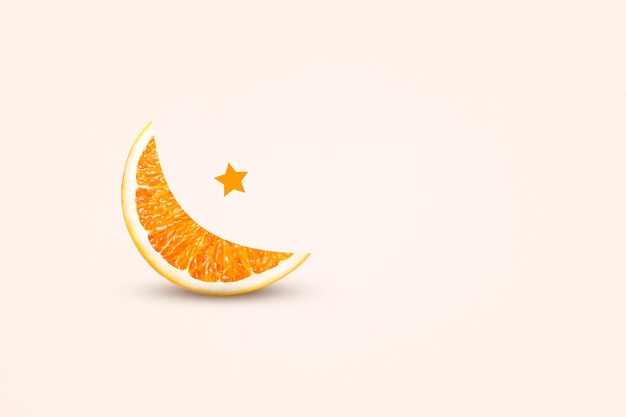 Mondform orange Happy ramadan happy eid halbmond von ramadan islamischer mond ramadan kareem und islamisches design abstraktion