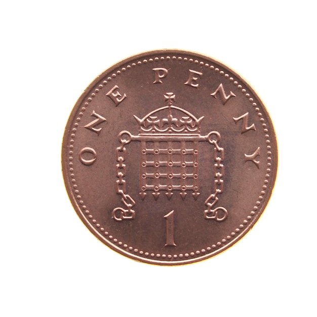 Moneda de 1 centavo, Reino Unido