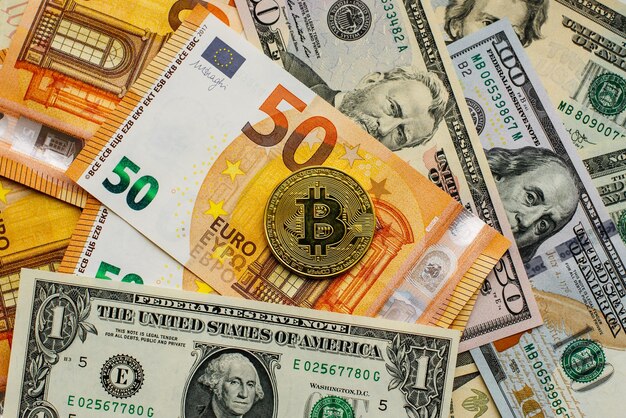 Moneda Bitcoin economía de las finanzas digitales