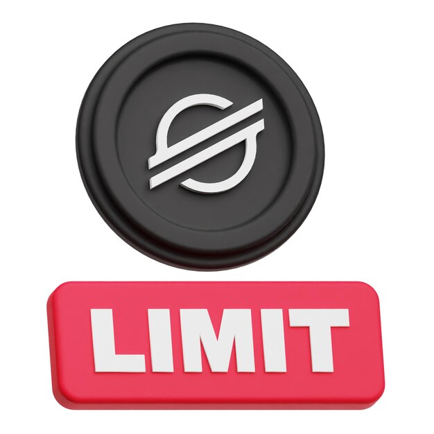 La moneda criptográfica Stellar XLM es un icono 3D aislado sobre un fondo blanco.