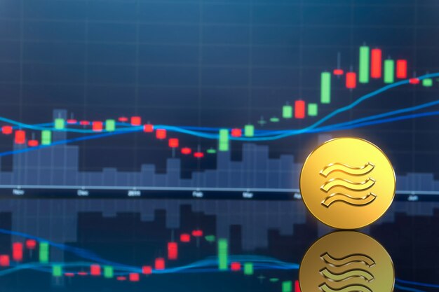 Moneda de criptomonedas de Libra en economía monetaria digital