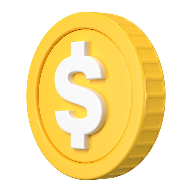 Moneda de dólar estadounidense pegatina png 3D Cambio de divisas estadounidense en fondo transparente