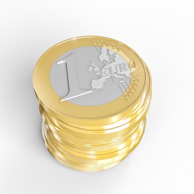 Moneda euro 3d