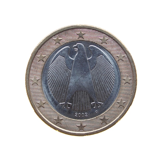 Moneda euro aislada