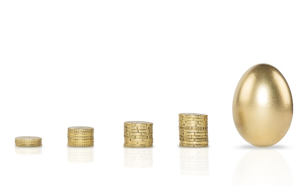Moneda y huevos de oro el concepto de crecimiento financiero