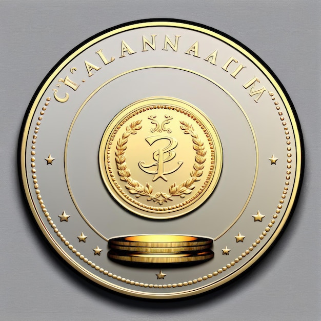 Moneda de oro con la bandera de Chipre