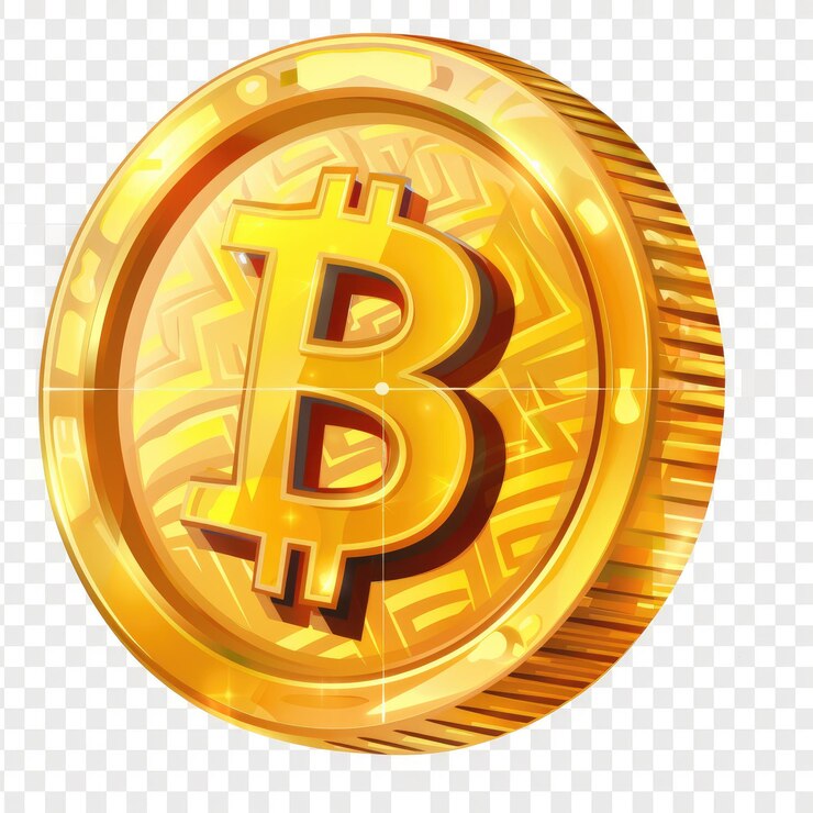 una moneda de oro con la letra b en ella