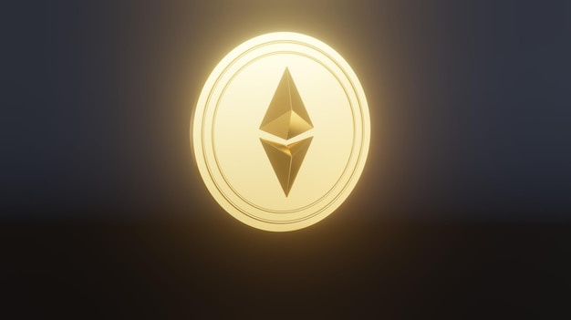 Una moneda de oro con la palabra plata en él Cryptocurrency dinero en línea ideas de negocios renderizado 3D