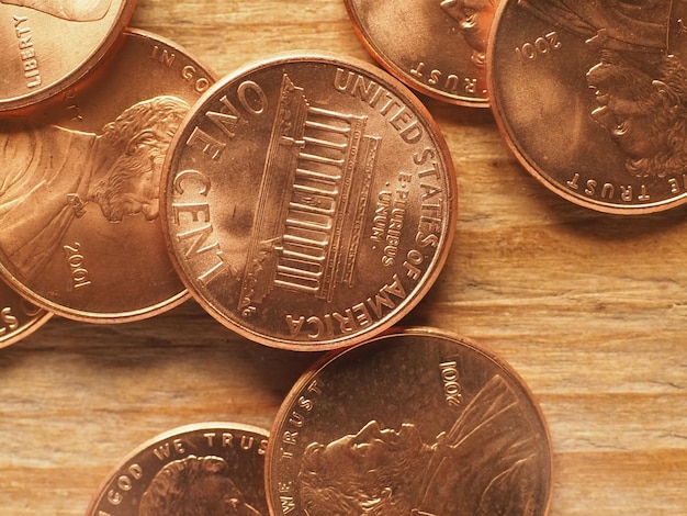 Monedas de 1 céntimo Estados Unidos