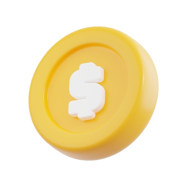 Monedas en 3D Iconos en 3D