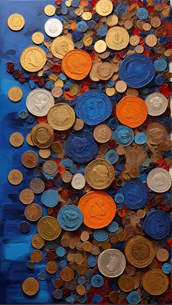Foto monedas de colores