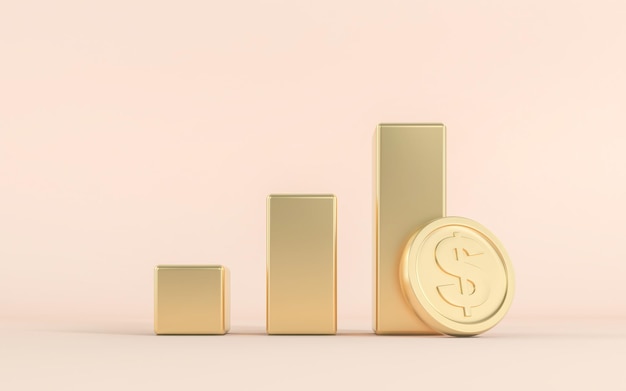 Monedas de oro con signo de dólar