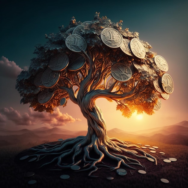 Money Tree 3d Generative KI