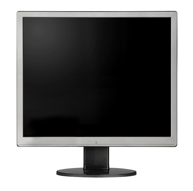 Monitor antigo isolado em branco