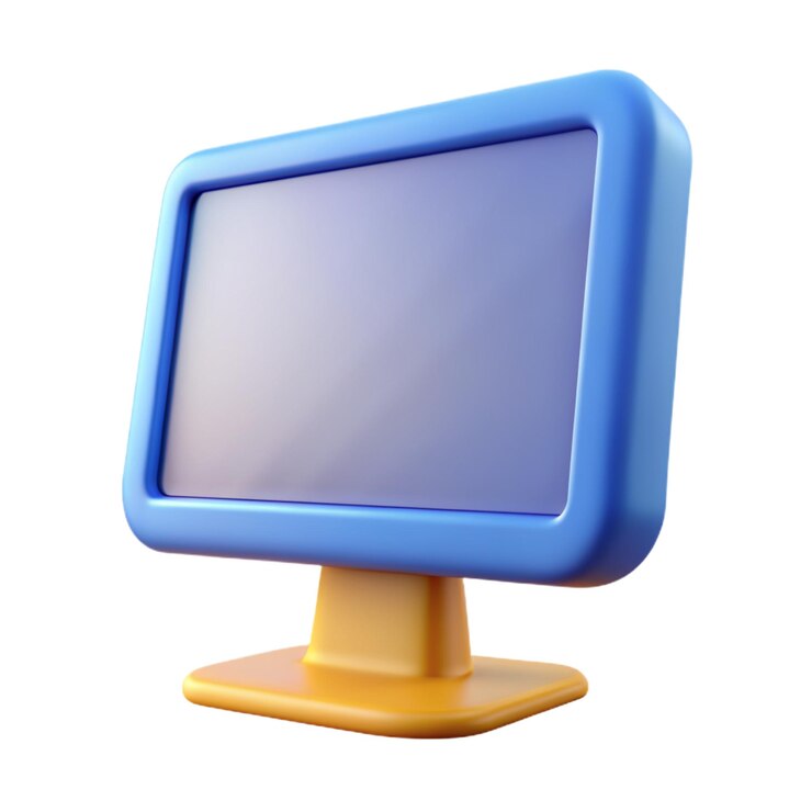 Foto un monitor azul con una cubierta azul que dice la palabra cita en él