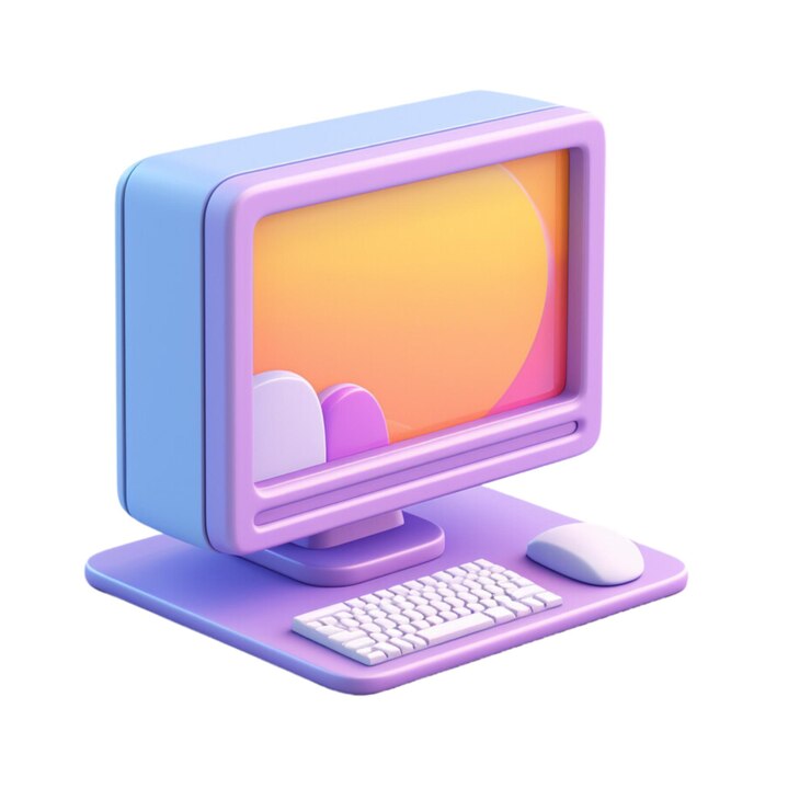 Foto monitor de computadora blanco con pantalla amarilla