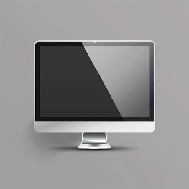 un monitor de computadora con un fondo blanco y negro