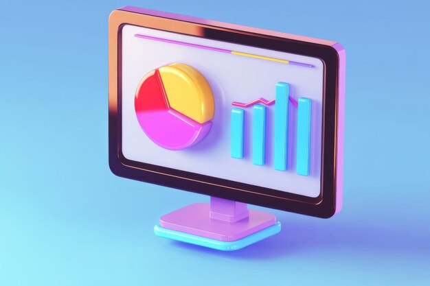 un monitor de computadora con un gráfico en él