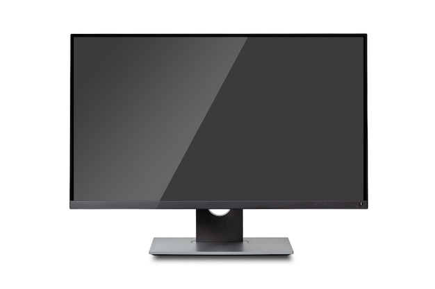 Monitor de computadora, pantalla aislada sobre fondo blanco.