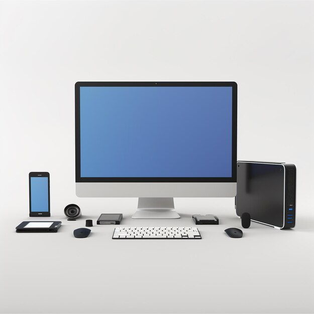 un monitor de computadora con una pantalla azul que dice dell en la pantalla