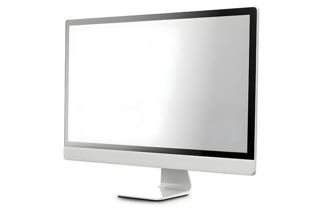 Foto monitor de computador com tela em branco isolado em fundo branco ilustração 3d