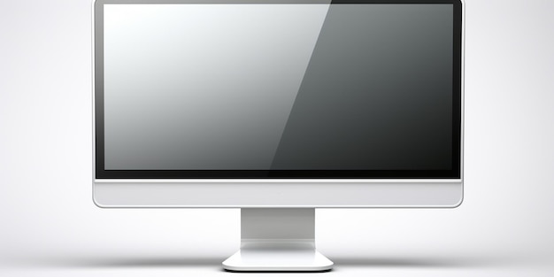 Foto monitor de computador realista isolado em fundo branco