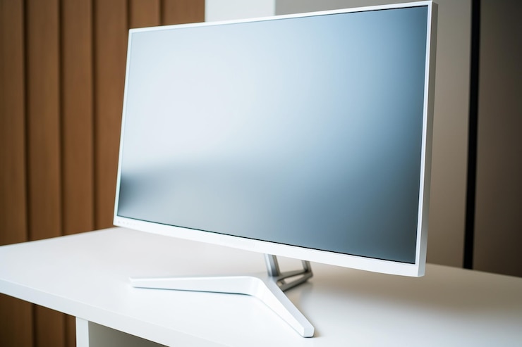Foto monitor gamer led blanco hecho especialmente para los que les gusta jugar una de las principales diferencias del monitor gamer es que puede actualizar las imágenes en pantalla más rápido